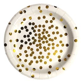 Gold Confetti  - cake plates